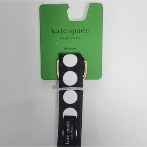 Kate Spade New York Art Dots Pet Leash Black White Polka Dot M/L 72 Inch 90lb